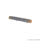 Bilbao - Exotic Skins & Metal Accents Bespoke Cylindrical Pull Handle