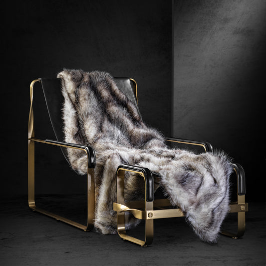 Luxury Opossum Fur Throw, Handcrafted and Ethically Sourced