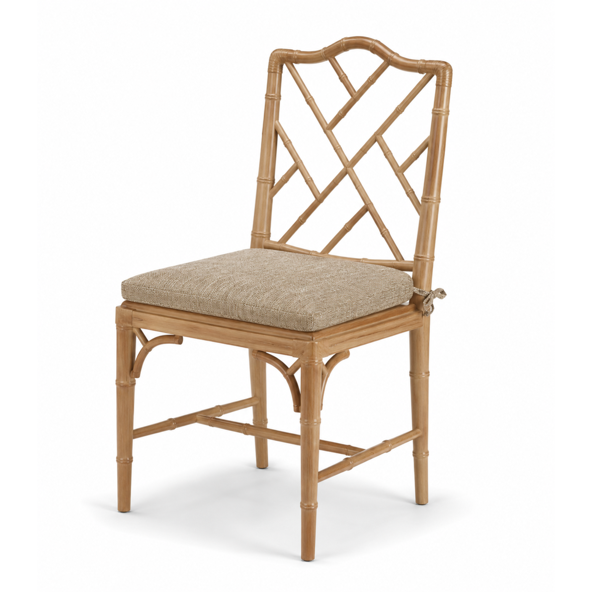 Silla Chinese Chippendale Faux Bamboo - cojín suelto