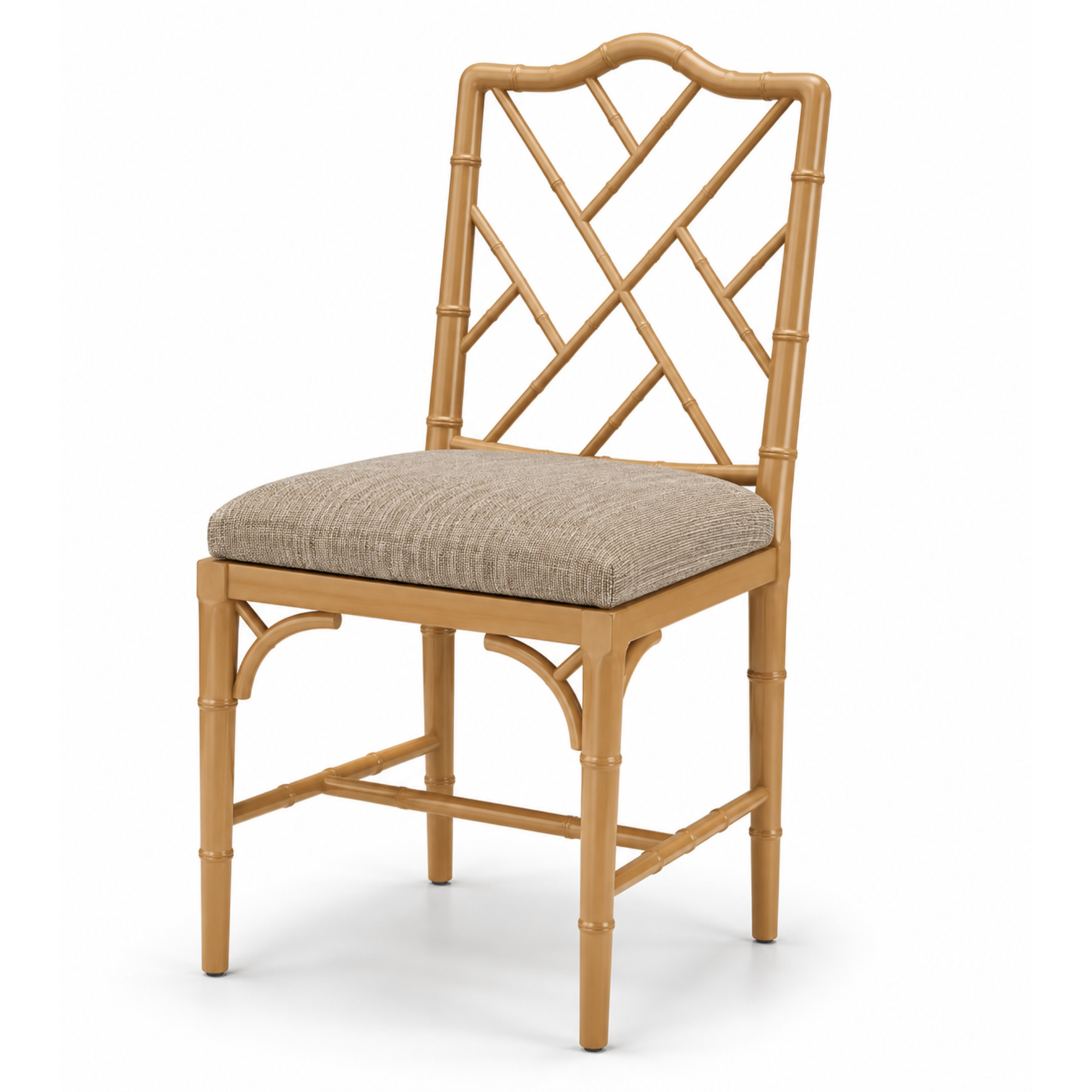 Silla Chinese Chippendale Faux Bamboo - cojín integrado