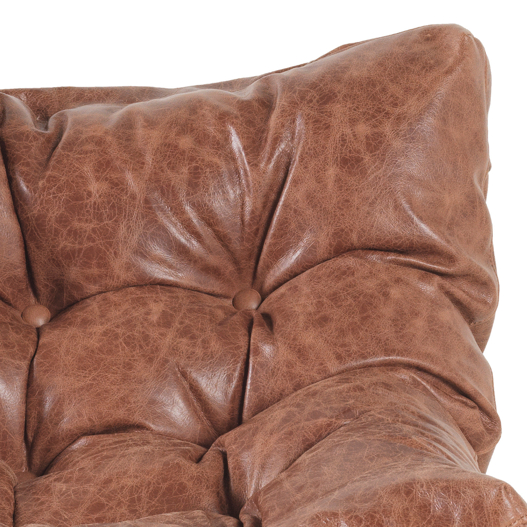 Wallace Armchair - Cuero marrón