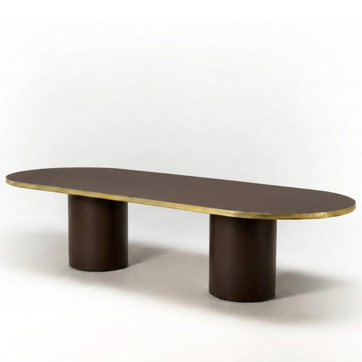 Mesa Antique Boutique de comedor - Mid Century con doble pedestal