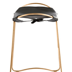 Taburete de cocina Hug - Cuero Negro