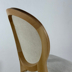 Taburete Estilo Luis XVI en Madera Natural