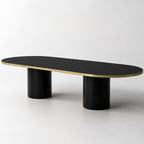 Mid-Century Double Pedestal Antique Boutique Dining Table