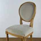 Taburete Estilo Luis XVI en Madera Natural