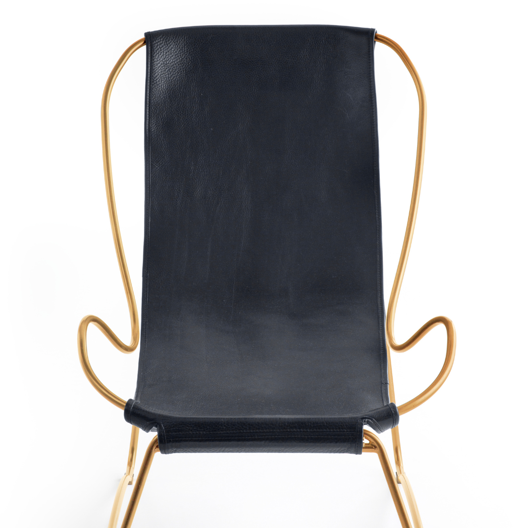 Chaise Longue Hug - Cuero Navy Blue
