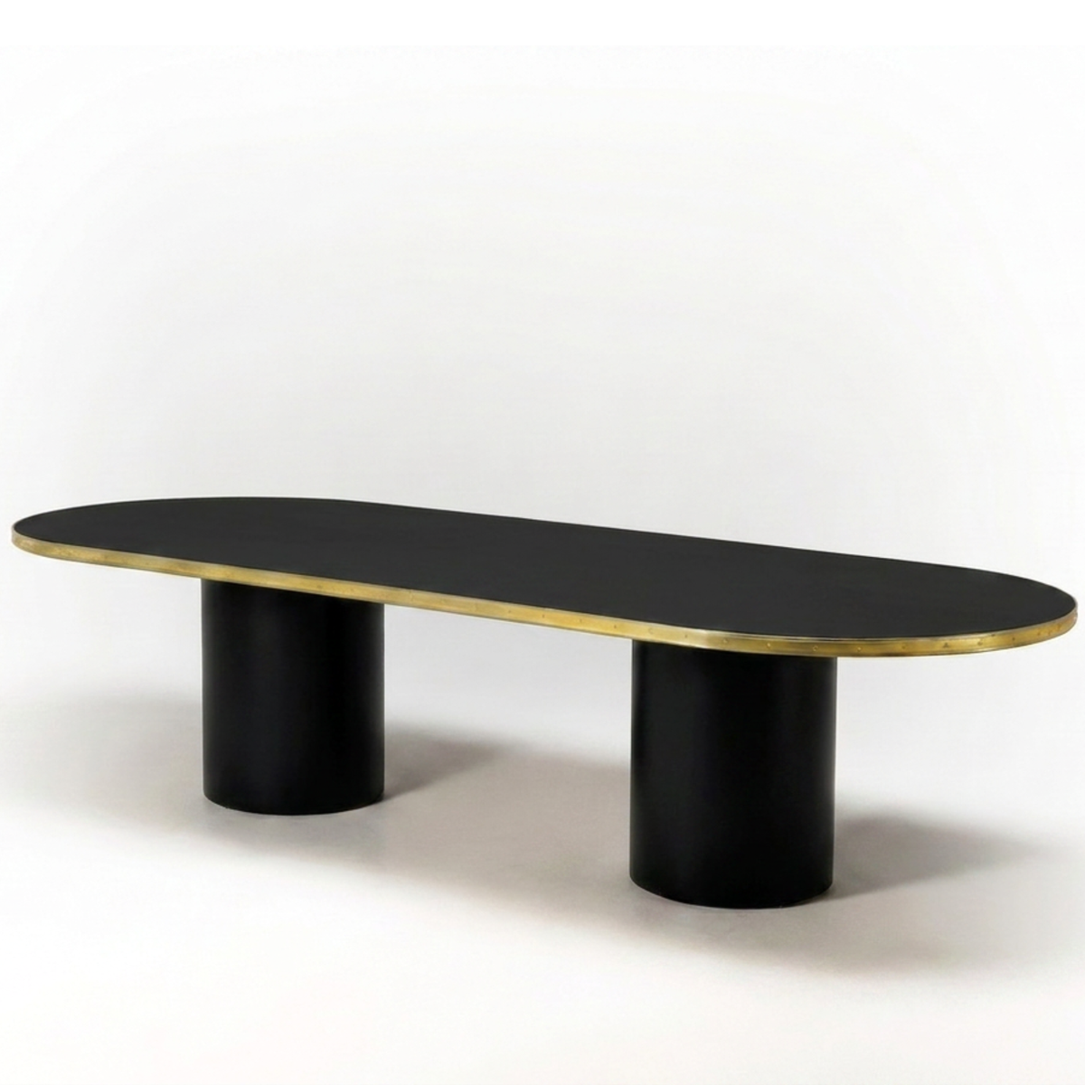Mesa Antique Boutique de comedor - Mid Century con doble pedestal