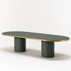 Mid-Century Double Pedestal Antique Boutique Dining Table