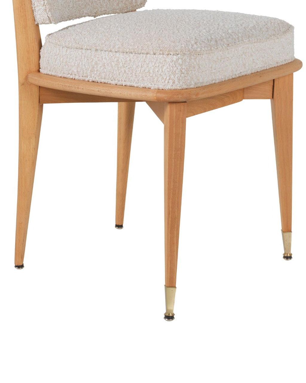 Set de 6 Sillas de Comedor Italianas Mid-Century en Madera de Haya y Bouclé