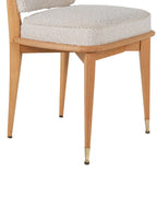 Set de 6 Sillas de Comedor Italianas Mid-Century en Madera de Haya y Bouclé