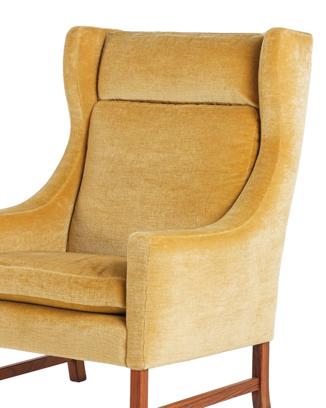 Pareja de Sillones Mid-Century en Terciopelo Mostaza