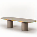 Mid-Century Double Pedestal Antique Boutique Dining Table