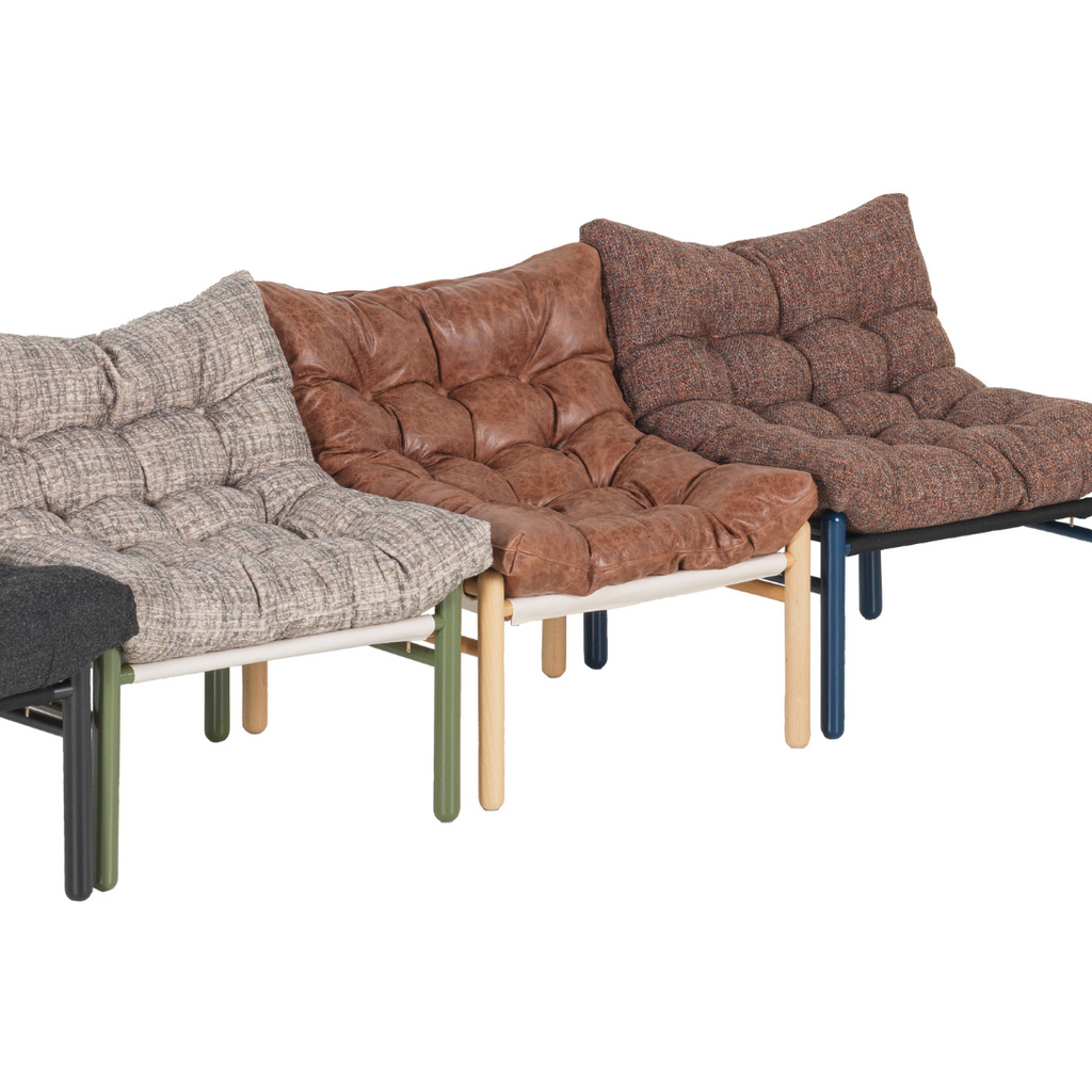 Wallace Armchair - Cuero marrón
