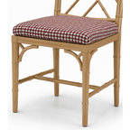 Silla Chinese Chippendale Faux Bamboo - cojín integrado