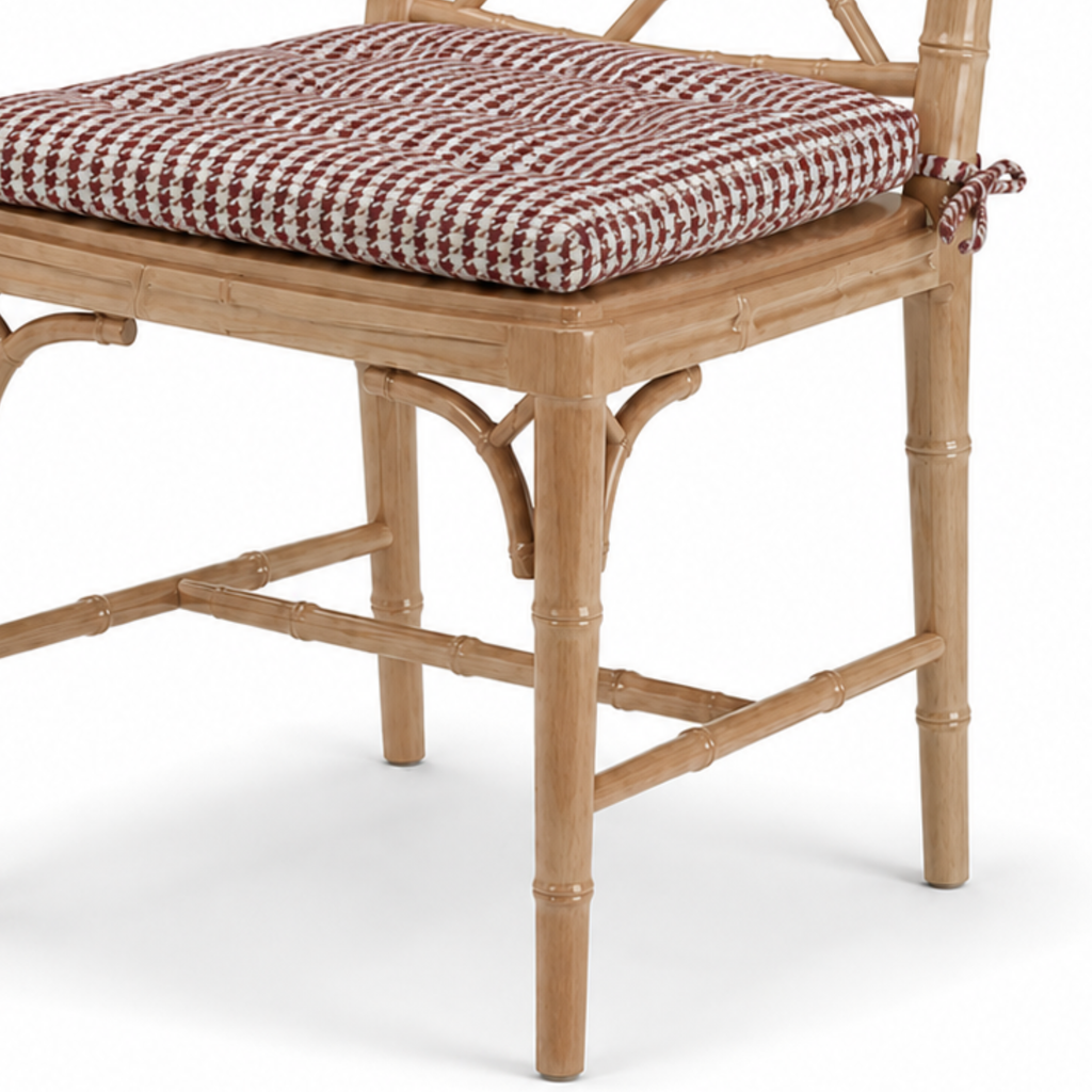 Silla Chinese Chippendale Faux Bamboo - cojín suelto