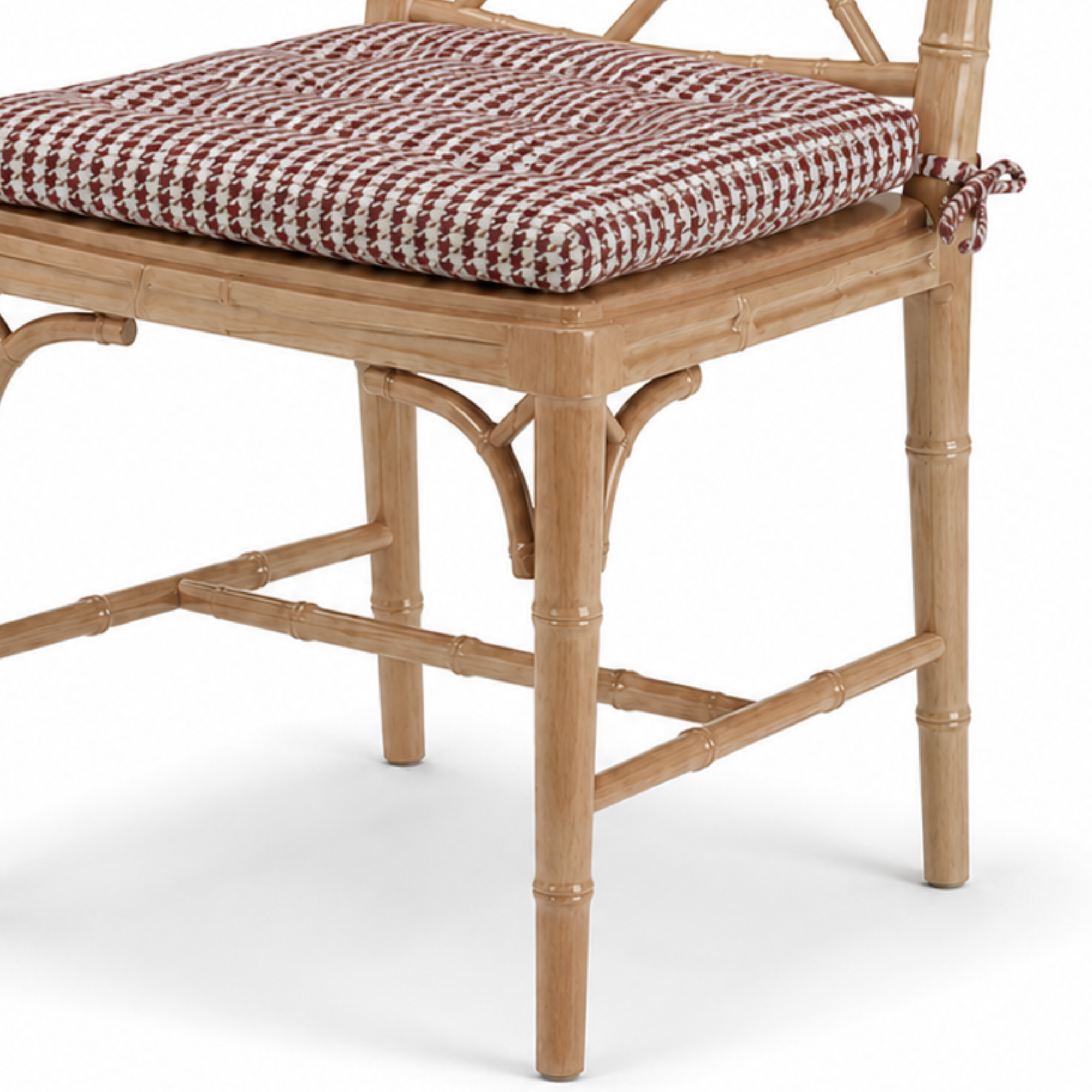 Silla Chinese Chippendale Faux Bamboo - cojín suelto
