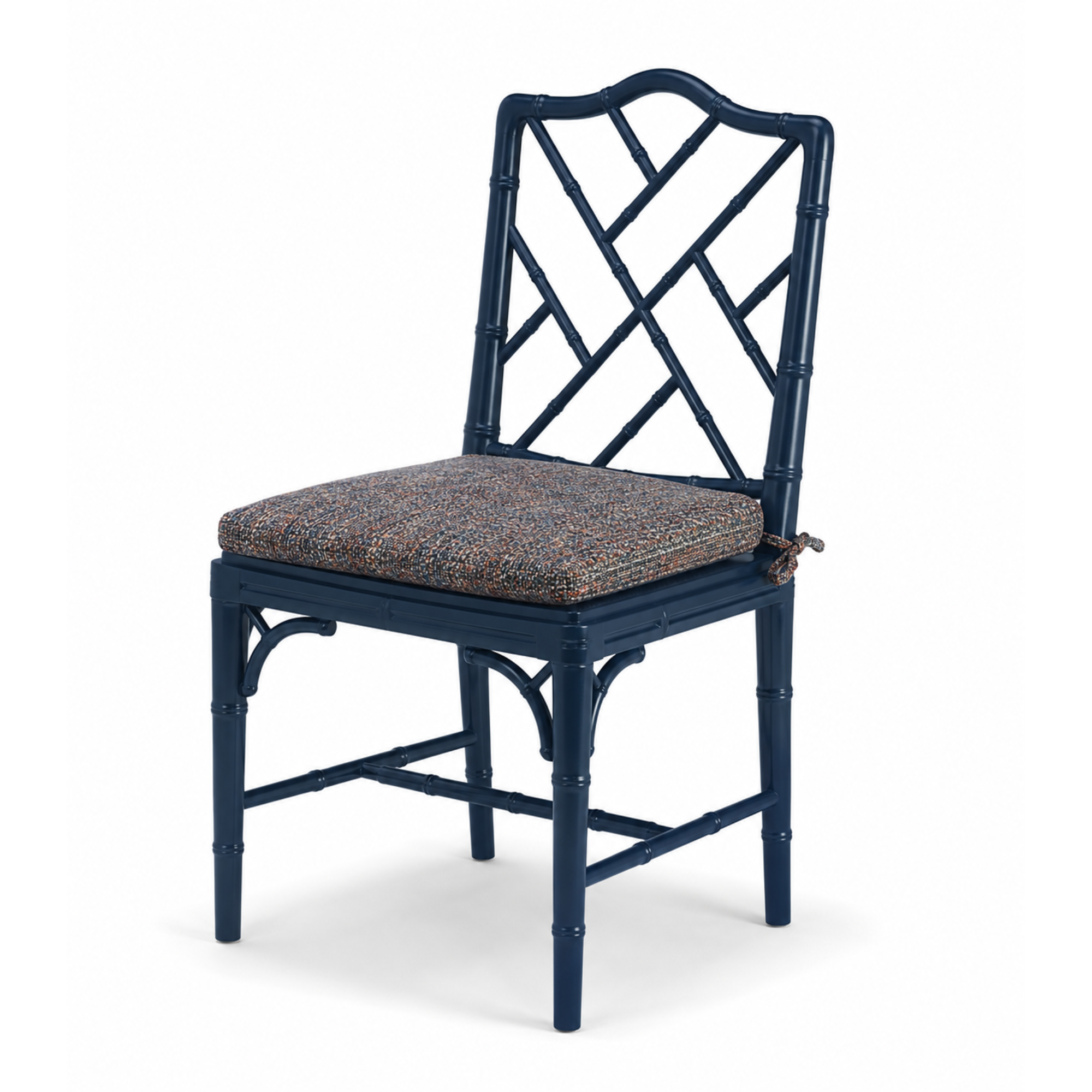 Silla Chinese Chippendale Faux Bamboo - cojín suelto