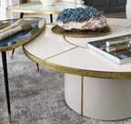 Mesa Baja Antique Boutique - Mid-Century con Base Central