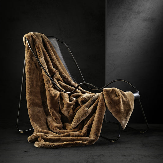 Premium Sheared Beaver Throw, Handcrafted and Ethically Sourced Fur