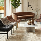 Wallace Armchair - Cuero marrón