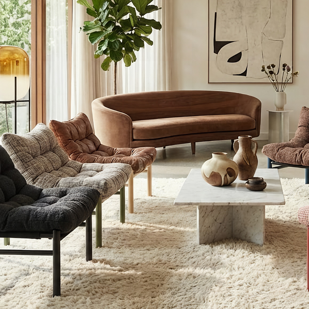 Wallace Armchair - Cuero marrón