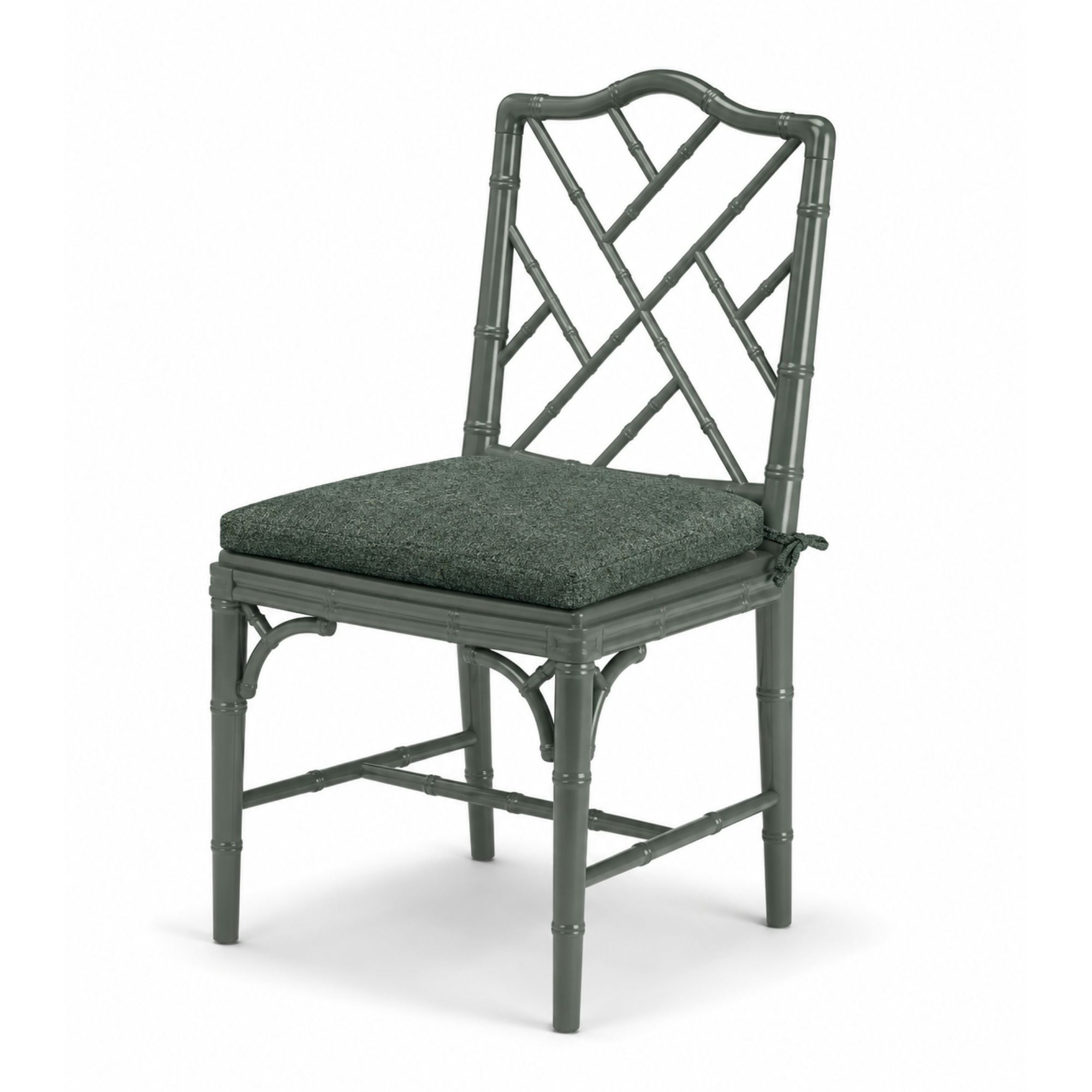 Silla Chinese Chippendale Faux Bamboo - cojín suelto