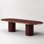 Mid-Century Double Pedestal Antique Boutique Dining Table
