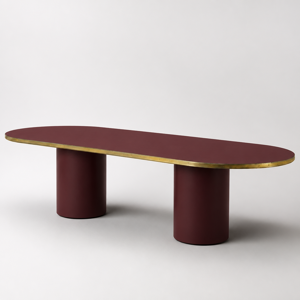 Mid-Century Double Pedestal Antique Boutique Dining Table