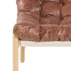 Wallace Armchair - Cuero marrón