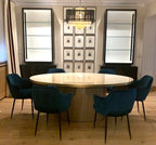 Mesa Antique Boutique Redonda - Mid-Century con Base Central