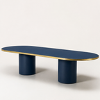 Mid-Century Double Pedestal Antique Boutique Dining Table