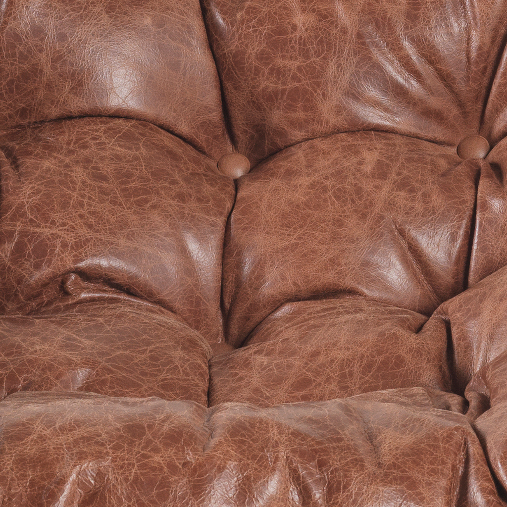 Wallace Armchair - Cuero marrón