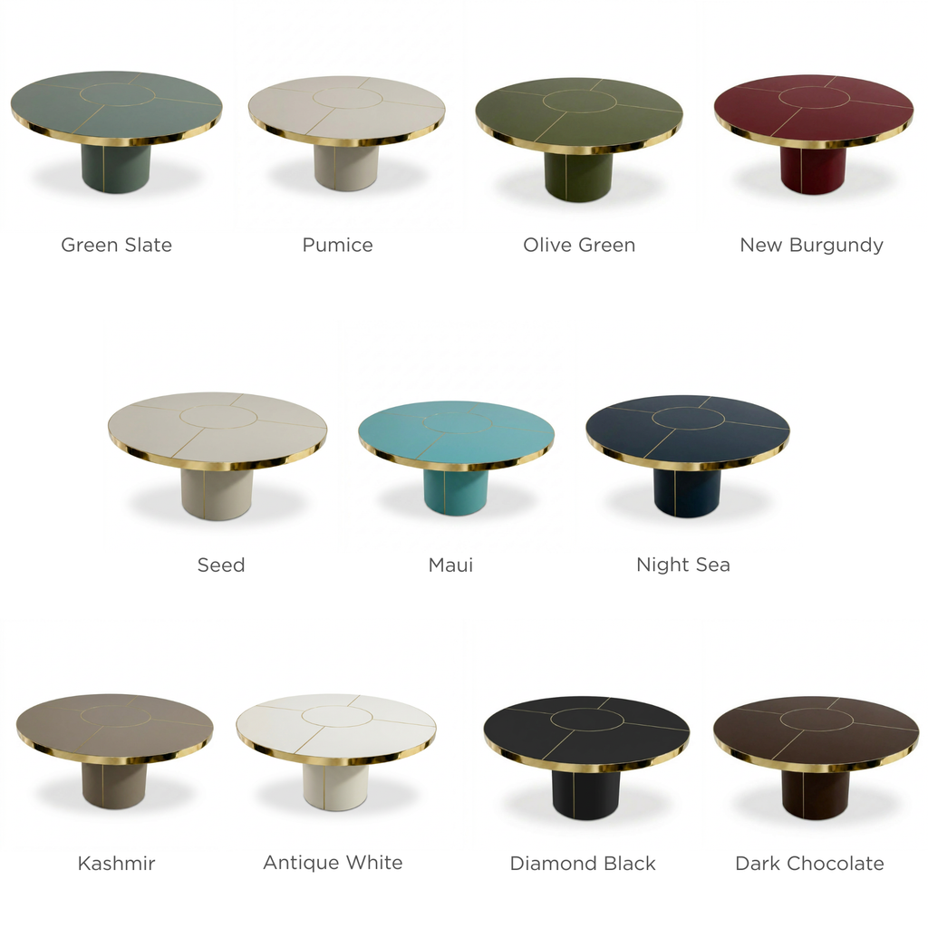 Mesa Antique Boutique Redonda - Mid-Century con Base Central