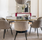 Mesa Antique Boutique Redonda - Mid-Century con Base Central