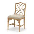 Silla Chinese Chippendale Faux Bamboo - cojín integrado
