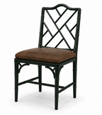 Silla Chinese Chippendale Faux Bamboo - cojín integrado