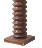 Escultura de tornillo de prensa de vino de roble francés del siglo XIX