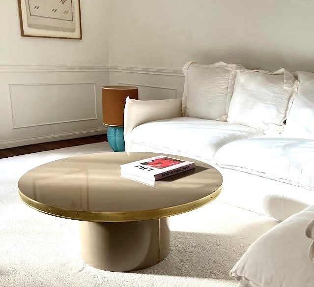 Mesa Baja Antique Boutique - Mid-Century con Base Central
