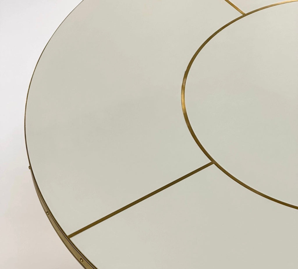 Mesa Antique Boutique Redonda - Mid-Century con Base Central