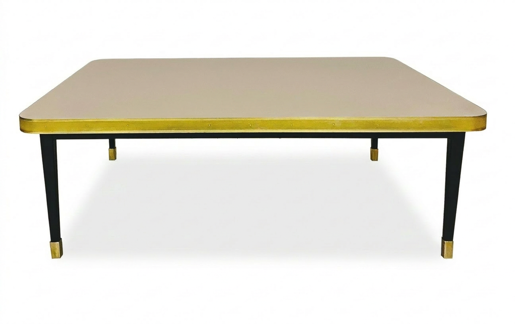 Mesa Baja Antique Boutique - Mid-Century con Detalles en Latón