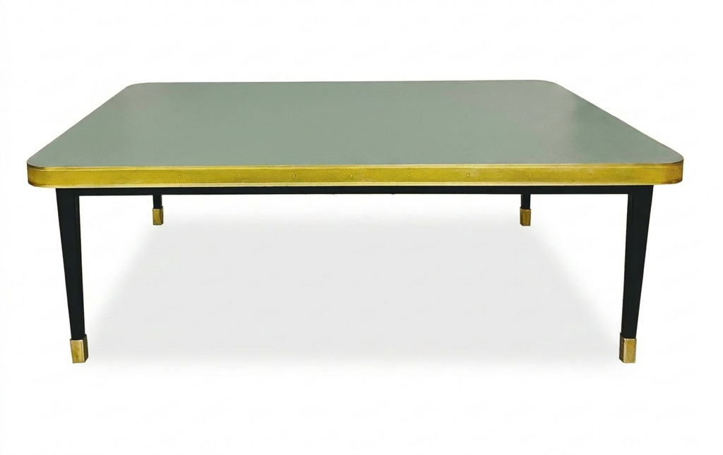 Mesa Baja Antique Boutique - Mid-Century con Detalles en Latón