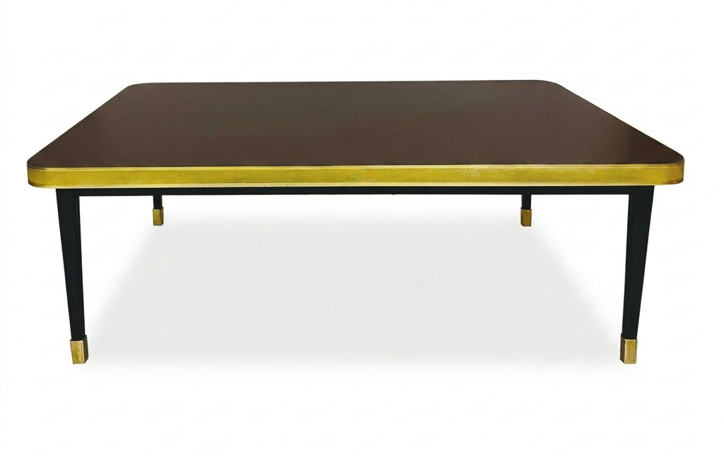 Mesa Baja Antique Boutique - Mid-Century con Detalles en Latón