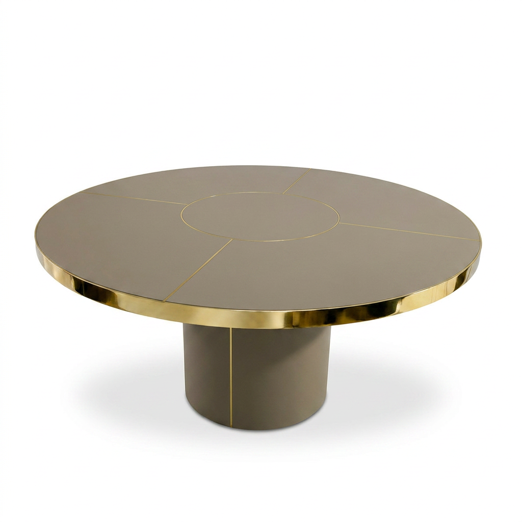 Mid-Century Round Antique Boutique Table with Pedestal Base
