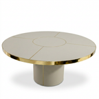 Mid-Century Round Antique Boutique Table with Pedestal Base