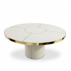Mid-Century Round Antique Boutique Table with Pedestal Base