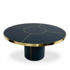 Mid-Century Round Antique Boutique Table with Pedestal Base