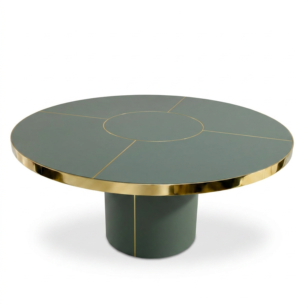 Mid-Century Round Antique Boutique Table with Pedestal Base
