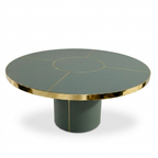 Mid-Century Round Antique Boutique Table with Pedestal Base