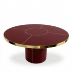Mid-Century Round Antique Boutique Table with Pedestal Base